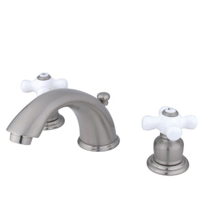 Magellan Two-Handle 3-Hole Deck Mount Widespread Bathroom Faucet with Plastic Pop-Up