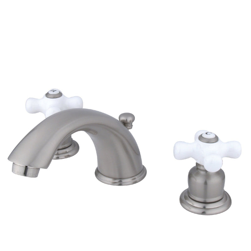Magellan Two-Handle 3-Hole Deck Mount Widespread Bathroom Faucet with Pop-Up Drain