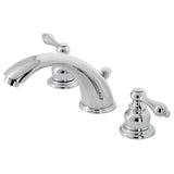 Victorian Two-Handle 3-Hole Deck Mount Widespread Bathroom Faucet with Brass Pop-Up