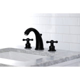 Victorian Two-Handle 3-Hole Deck Mount Widespread Bathroom Faucet with Pop-Up Drain