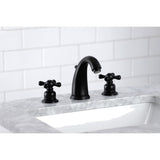 Victorian Two-Handle 3-Hole Deck Mount Widespread Bathroom Faucet with Pop-Up Drain