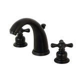 Victorian Two-Handle 3-Hole Deck Mount Widespread Bathroom Faucet with Pop-Up Drain