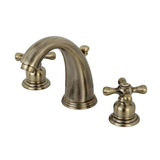 Victorian Two-Handle 3-Hole Deck Mount Widespread Bathroom Faucet with Pop-Up Drain