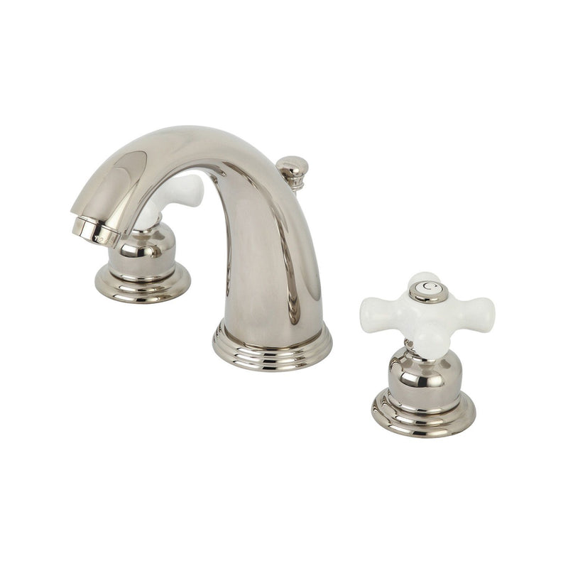 Victorian Two-Handle 3-Hole Deck Mount Widespread Bathroom Faucet with Pop-Up Drain