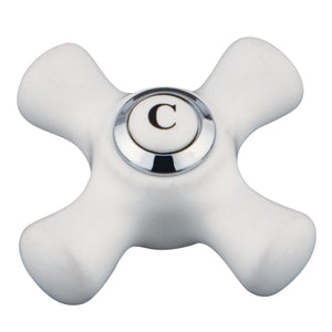 Porcelain Cross Handle (Cold Side)