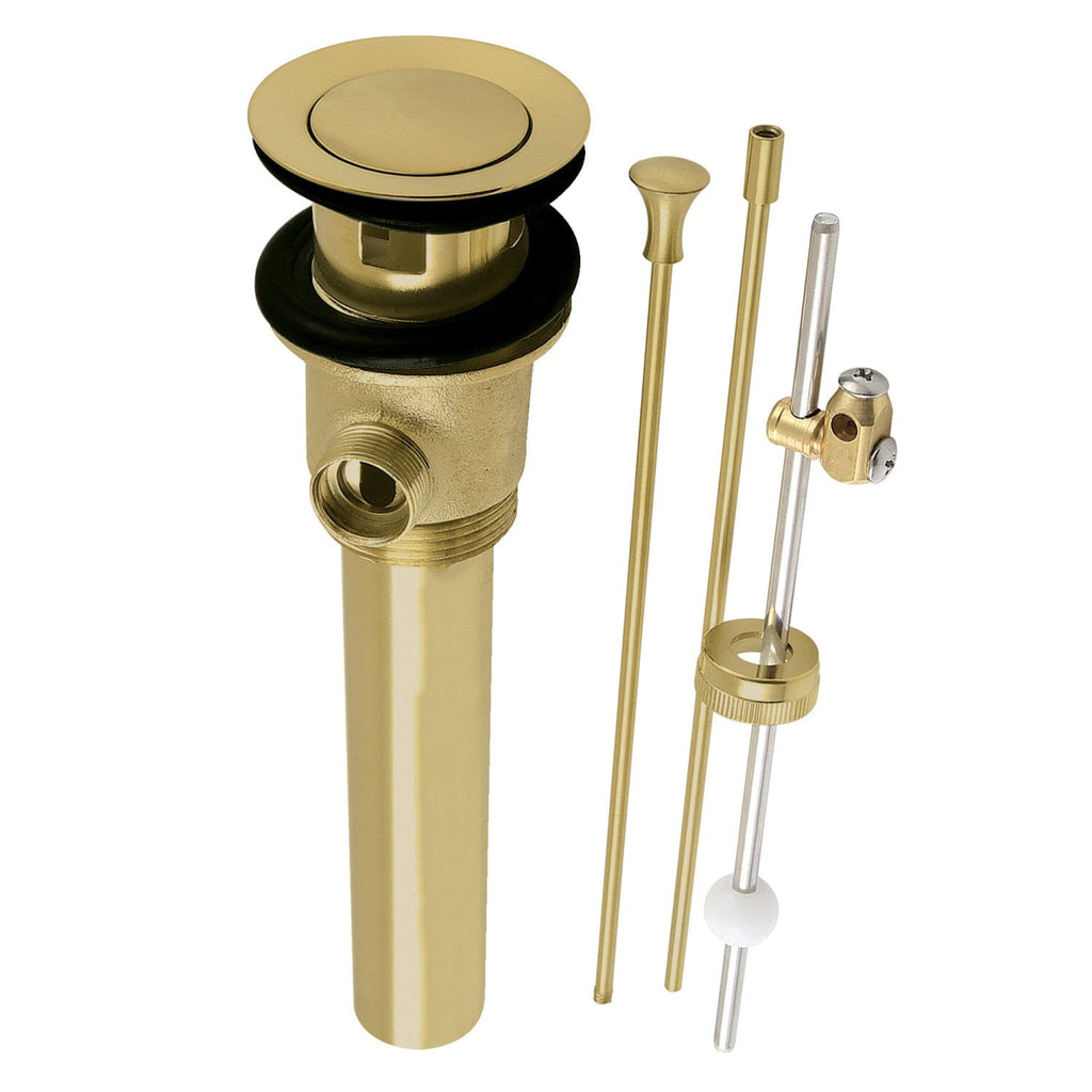 Made To Match Brass Pop-Up Bathroom Sink Drain with Overflow, 22 Gauge
