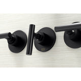 Manhattan Three-Handle 5-Hole Wall Mount Tub and Shower Faucet