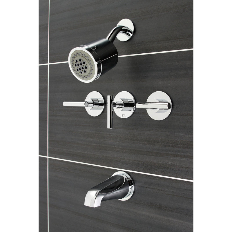 Manhattan Triple-Handle Tub and Shower Faucet