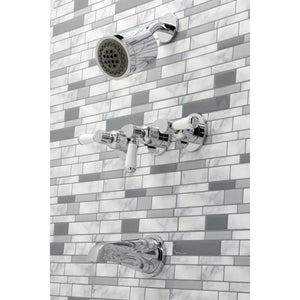 Paris Three-Handle 5-Hole Wall Mount Tub and Shower Faucet