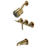 Centurion Triple-Handle Tub and Shower Faucet
