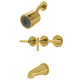 Manhattan Triple-Handle Tub and Shower Faucet