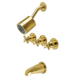 Millennium Triple-Handle Tub and Shower Faucet