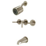 Manhattan Triple-Handle Tub and Shower Faucet
