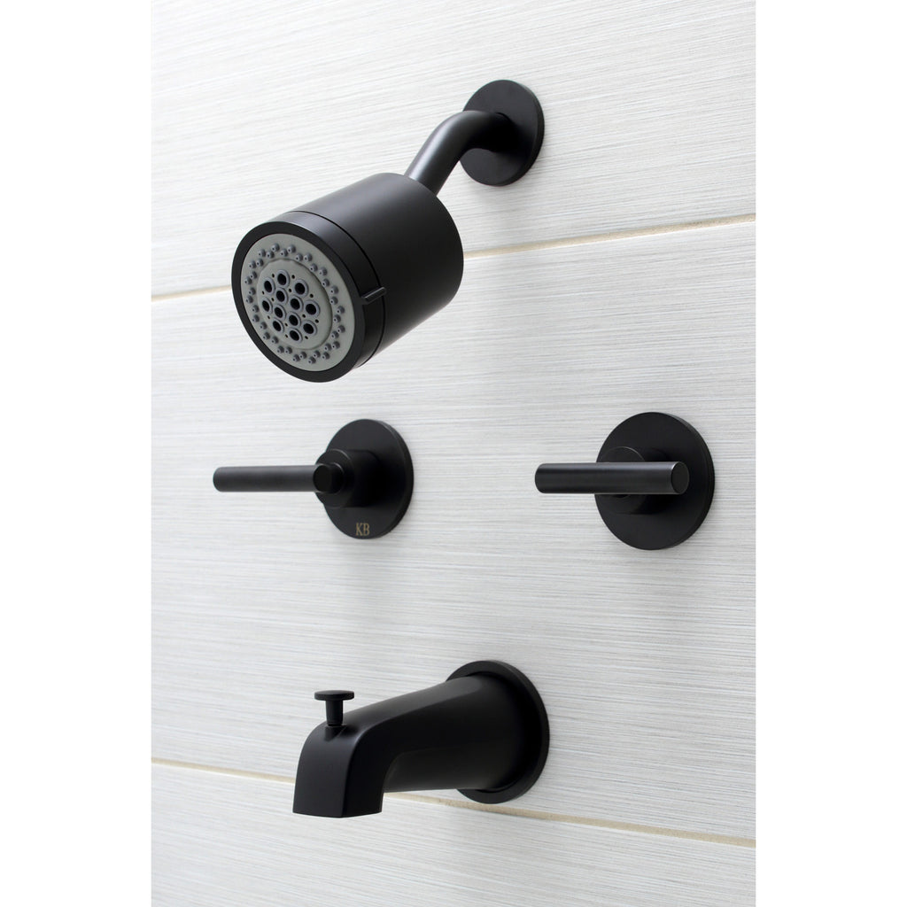 Manhattan Two-Handle 4-Hole Wall Mount Tub and Shower Faucet