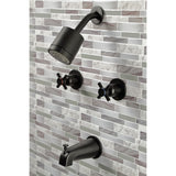 Concord Two-Handle 4-Hole Wall Mount Tub and Shower Faucet