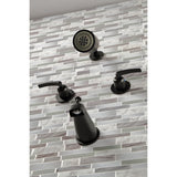Centurion Two-Handle 4-Hole Wall Mount Tub and Shower Faucet