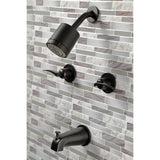 Centurion Two-Handle 4-Hole Wall Mount Tub and Shower Faucet