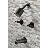 NuvoFusion Two-Handle 4-Hole Wall Mount Tub and Shower Faucet