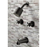 Millennium Two-Handle 4-Hole Wall Mount Tub and Shower Faucet