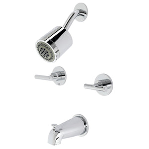 Manhattan Two-Handle 4-Hole Wall Mount Tub and Shower Faucet