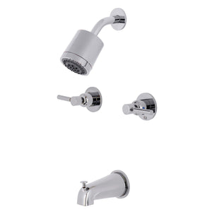 Concord Two-Handle 4-Hole Wall Mount Tub and Shower Faucet