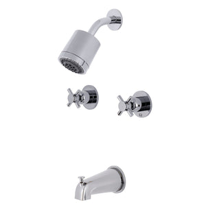 Concord Two-Handle 4-Hole Wall Mount Tub and Shower Faucet