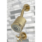 Metropolitan Two-Handle 4-Hole Wall Mount Tub and Shower Faucet