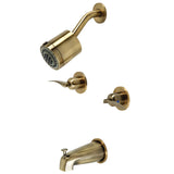 Centurion Two-Handle 4-Hole Wall Mount Tub and Shower Faucet