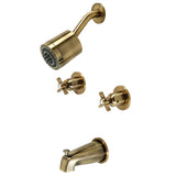 Millennium Two-Handle 4-Hole Wall Mount Tub and Shower Faucet