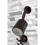 Metropolitan Two-Handle 4-Hole Wall Mount Tub and Shower Faucet