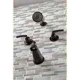 Centurion Two-Handle 4-Hole Wall Mount Tub and Shower Faucet