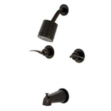 Centurion Two-Handle 4-Hole Wall Mount Tub and Shower Faucet