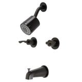 Serena Two-Handle 4-Hole Wall Mount Tub and Shower Faucet
