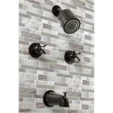 Millennium Two-Handle 4-Hole Wall Mount Tub and Shower Faucet