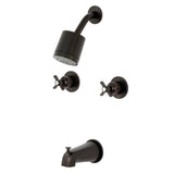 Millennium Two-Handle 4-Hole Wall Mount Tub and Shower Faucet