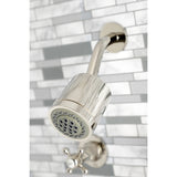 Metropolitan Two-Handle 4-Hole Wall Mount Tub and Shower Faucet