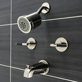 Kaiser Two-Handle 4-Hole Wall Mount Tub and Shower Faucet