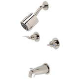 Centurion Two-Handle 4-Hole Wall Mount Tub and Shower Faucet