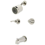 Serena Two-Handle 4-Hole Wall Mount Tub and Shower Faucet