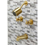 Concord Two-Handle 4-Hole Wall Mount Tub and Shower Faucet