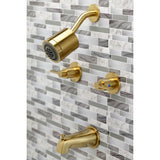 NuvoFusion Two-Handle 4-Hole Wall Mount Tub and Shower Faucet