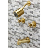 Millennium Two-Handle 4-Hole Wall Mount Tub and Shower Faucet