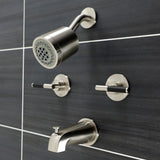 Kaiser Two-Handle 4-Hole Wall Mount Tub and Shower Faucet