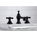 Vintage Two-Handle 3-Hole Deck Mount Widespread Bathroom Faucet with Brass Pop-Up