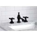 Vintage Two-Handle 3-Hole Deck Mount Widespread Bathroom Faucet with Brass Pop-Up