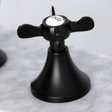 Essex Two-Handle 3-Hole Deck Mount Widespread Bathroom Faucet with Brass Pop-Up Drain
