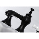 Vintage Two-Handle 3-Hole Deck Mount Widespread Bathroom Faucet with Brass Pop-Up Drain
