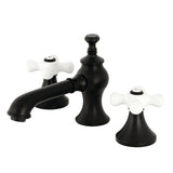 Vintage Two-Handle 3-Hole Deck Mount Widespread Bathroom Faucet with Brass Pop-Up Drain
