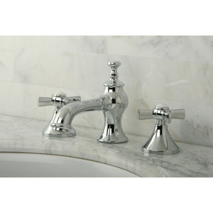 Millennium Two-Handle 3-Hole Deck Mount Widespread Bathroom Faucet with Brass Pop-Up