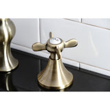 Essex Two-Handle 3-Hole Deck Mount Widespread Bathroom Faucet with Brass Pop-Up Drain